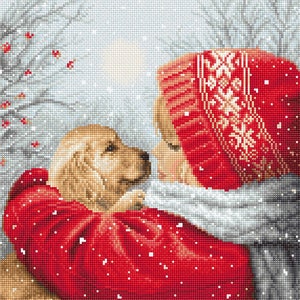 Christmas hugs by LETISTITCH Christmas Counted cross stitch kit 2021