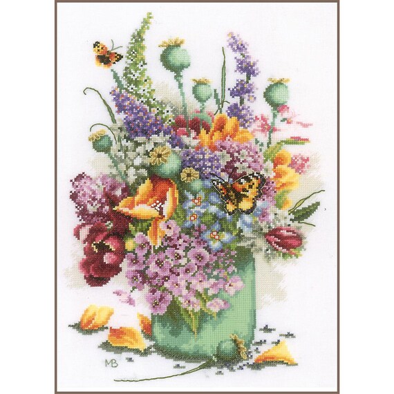 クロスステッチ 完成品 花瓶の花 ラナーテ 【公式通販】