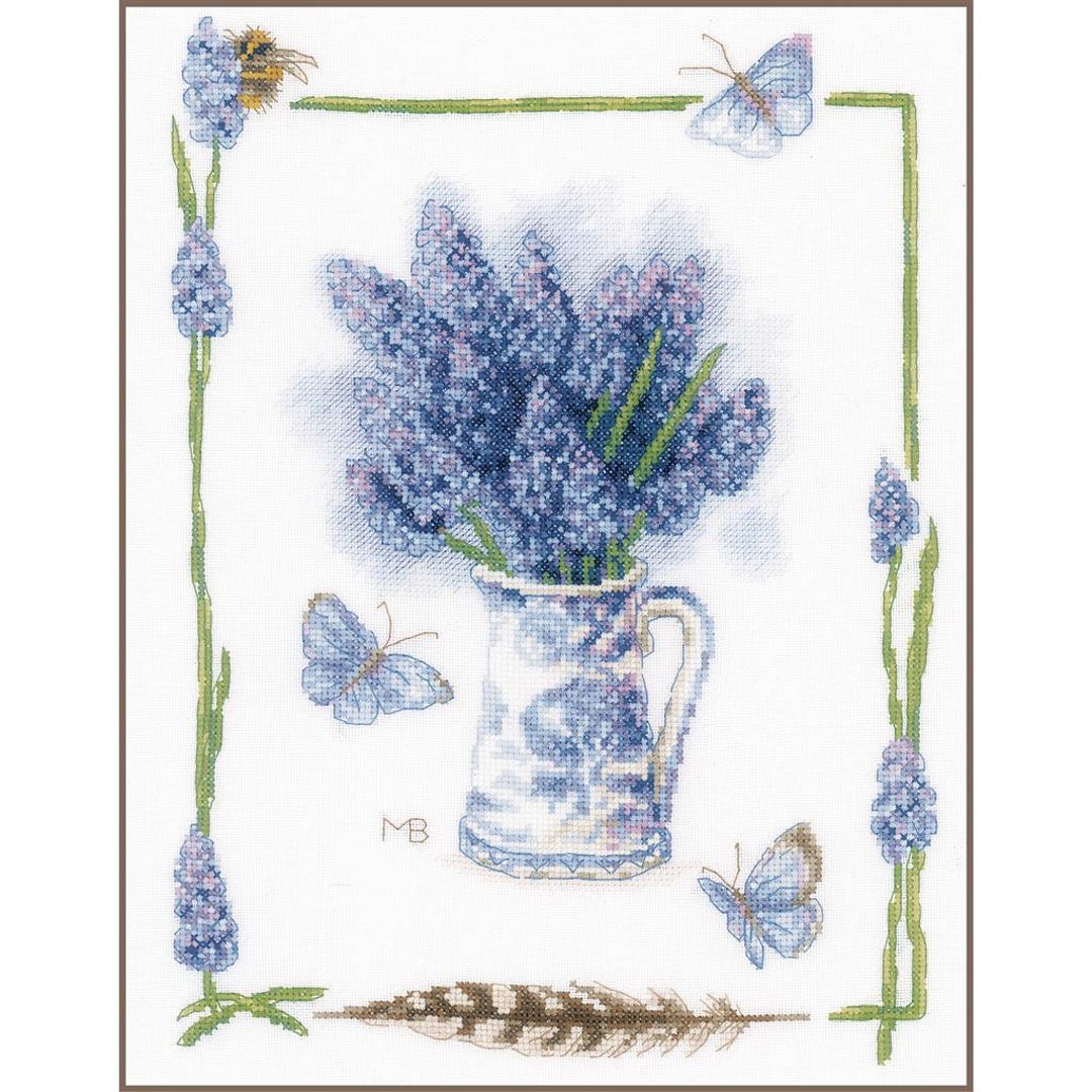 Blue Grapes by Lanarte Designer Marjolein Bastin Counted Cross