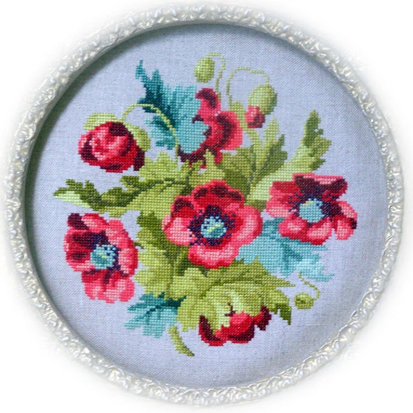 Coquelicots (Poppies) by Reflets de Soie Counted cross stitch pattern Release August 2009