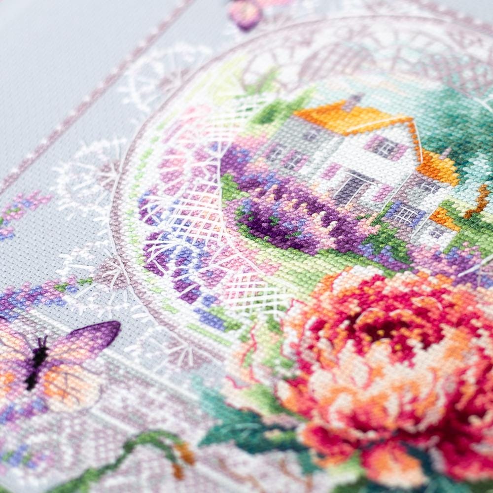 Kit Broderie Point De Croix « Charmante Provence » 26 X 26 Cm – Tissu Aida 16, Fils DMC - 4