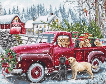 Christmas Delivery by LETISTITCH Counted cross stitch kit 2021