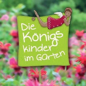 Die Königskinder im Garten (Królewskie dzieci w ogrodzie) Ulotka autorstwa UB-Design (Niemcy) Wzór haftu krzyżykowego liczonego