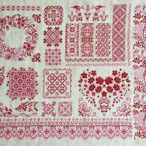 Sampler d&#39;Olga by Reflets de Soie 2018 Counted cross stitch pattern