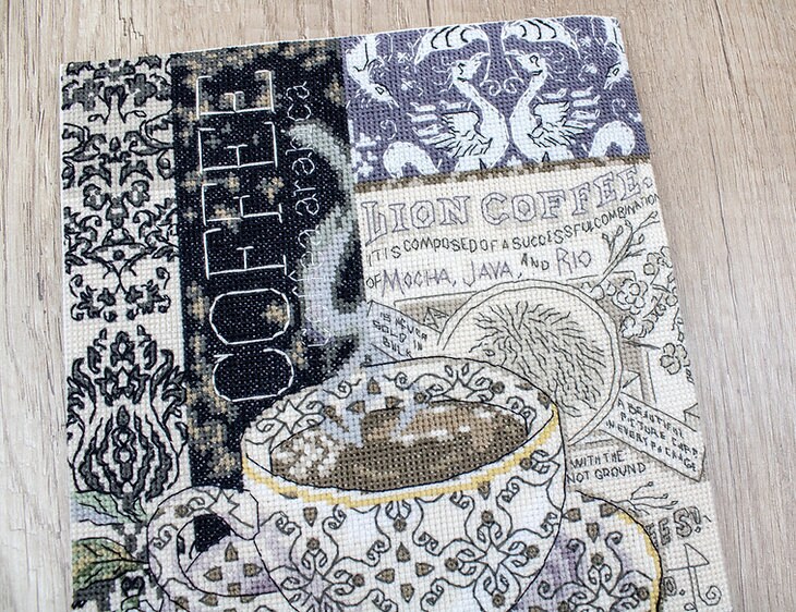 Letistitch Kreuzstich Set 'Löwenkaffee B' – 22x18 Cm, Inkl. Stoff, Garn, Nadel