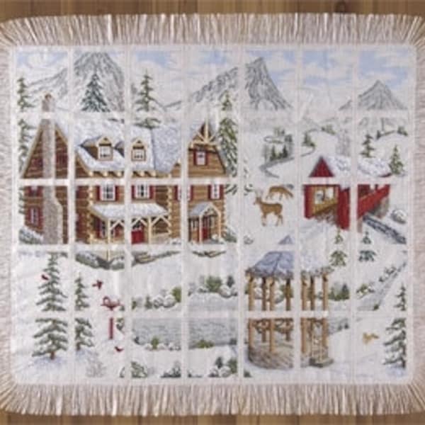 Cross Stitch Afghan Fabric Etsy