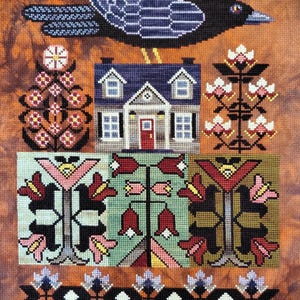 El jardín de Glenda, de The Artsy Housewife (patrón de punto de cruz contado de 2024)