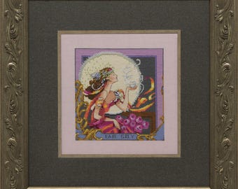 Silver Moon Tea by Mirabilia Designs 2012 designer Nora Corbett Counted cross stitch pattern, Embellishment Pack