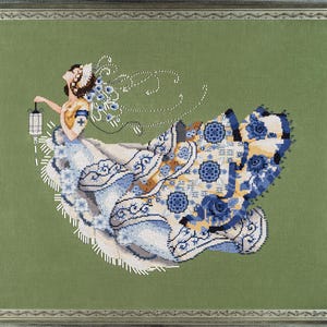 Nightingale by Mirabilia Designs 2022 designer Nora Corbett Counted cross stitch pattern, embellishment pack
