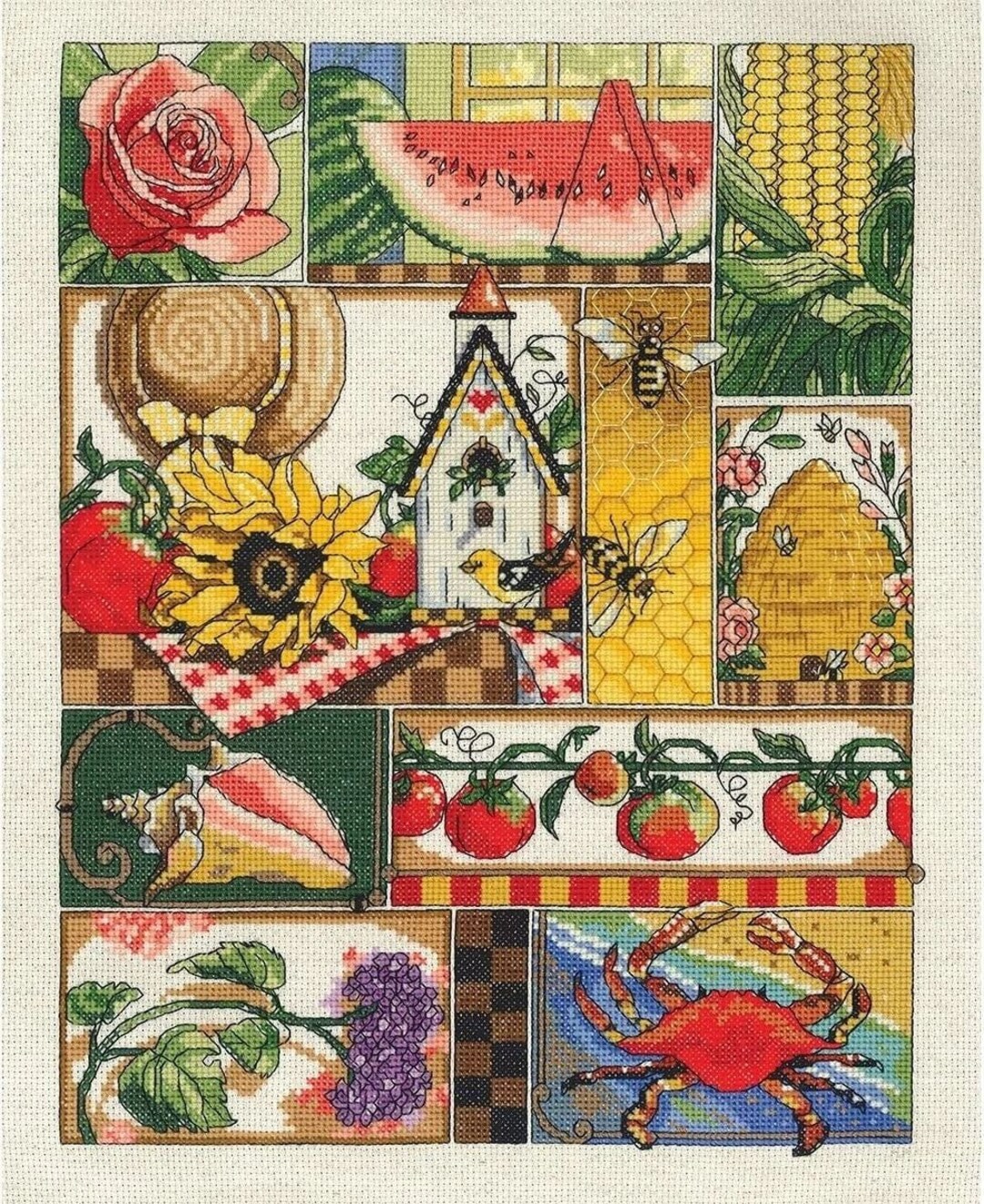 Summer Montage by Janlynn Counted Cross Stitch Kit Designer Janet