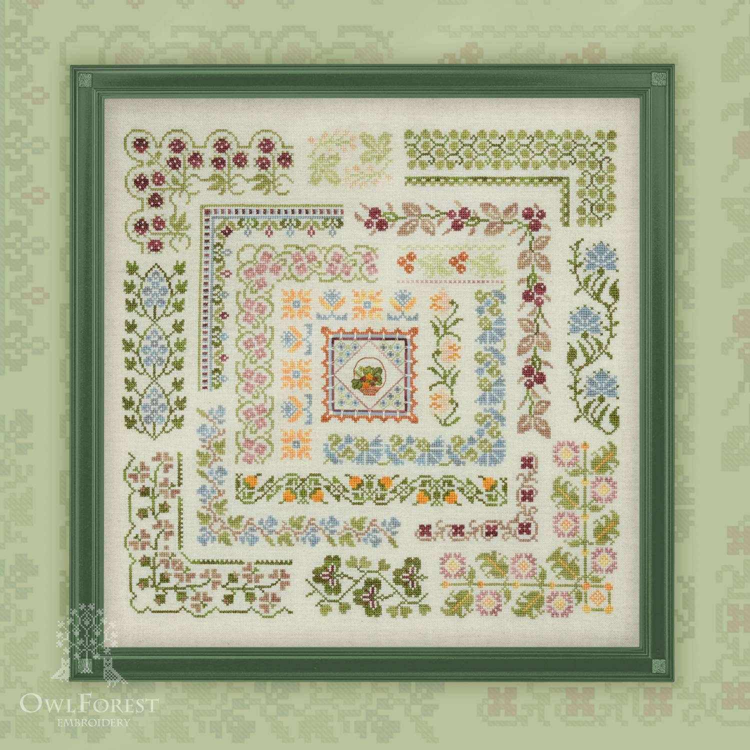 Northern Summer by Owl Forest Embroidery. The Seasons Series Cross stitch pattern Set of Hand-Dyed T