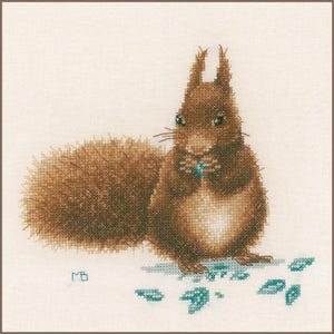 Ardilla de Lanarte Colección Marjolein Bastin Lindo kit de punto de cruz contado