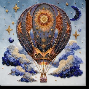 Air adventures by Abris Art Deco Scenes Collection Bead Embroidery Kit