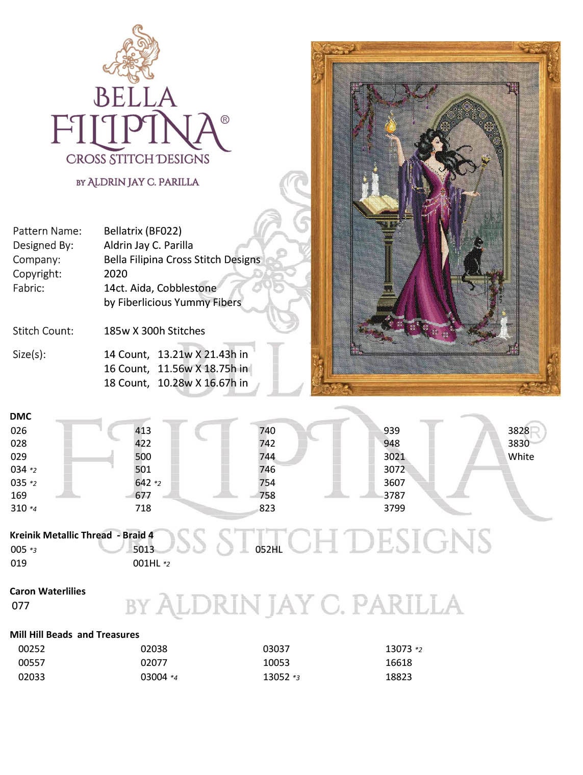 Bellatrix by Bella Filipina Designs 2020 Mystic Counted Cross Stitch ...