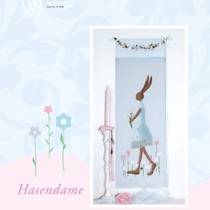 Hasendame (Pani Królik) od UB-Design (Niemcy) Wzór do haftu krzyżykowego