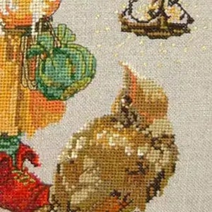 Nimue Kreuzstich-Set 'Ritournel Und Der Vogel' - Leinenstoff & DMC Garne