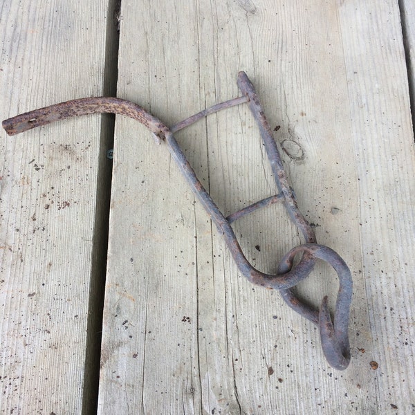 Rusty barn find Hook farm machine part horse tack carriage part