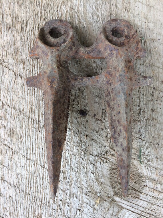 Vintage Cast Iron Farm Tool Barn Find Plant Hanging Clothes Etsy