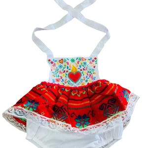 Mexican Romper Corazones Red