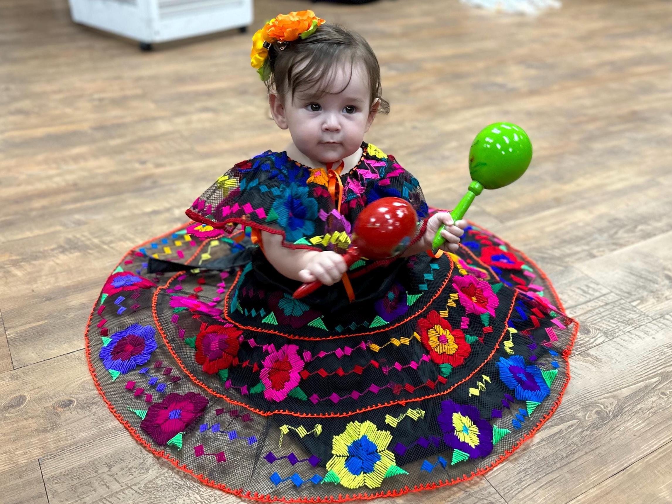 Embroidered Mexican Baby Dress - Etsy
