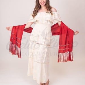 Mexican Silky Shawl Rebozo Elegant Versatile Soft Sash for Mexican Outfits Many Colors