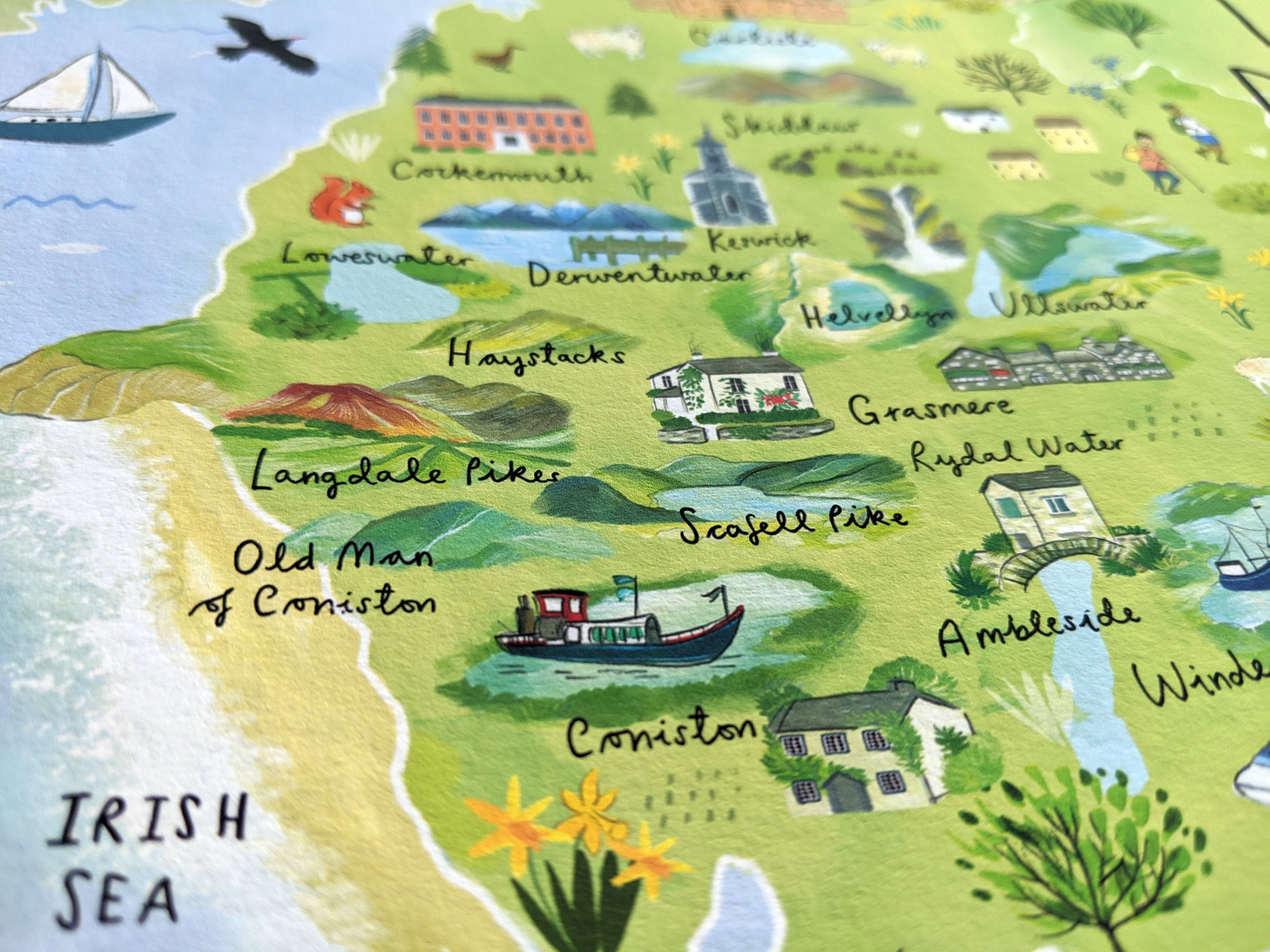 Lake District Map  Etsy