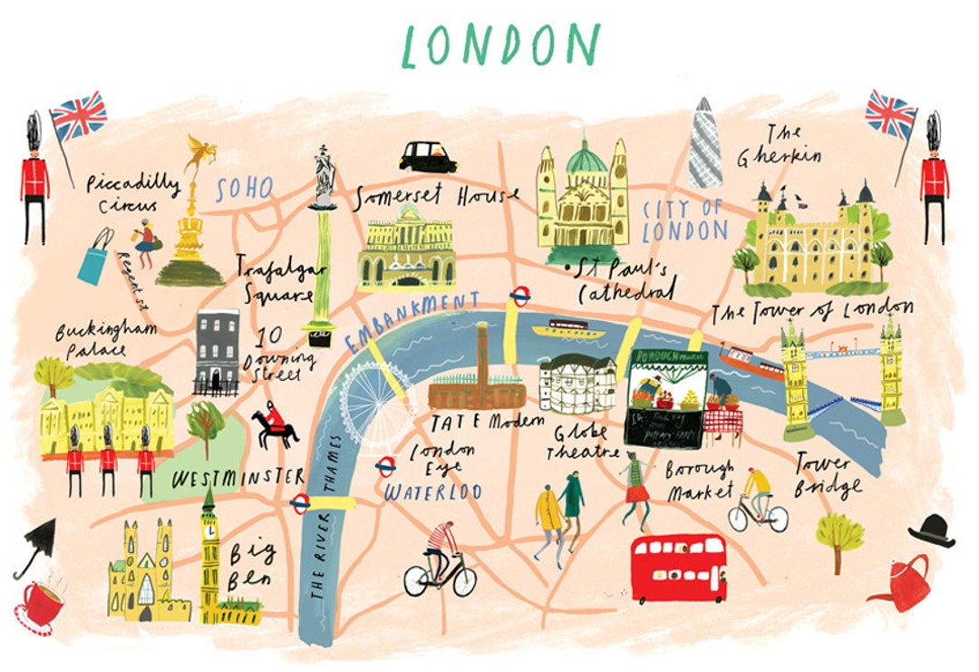 Carte de Londres à télécharger gratuitement en PDF pour imprimer