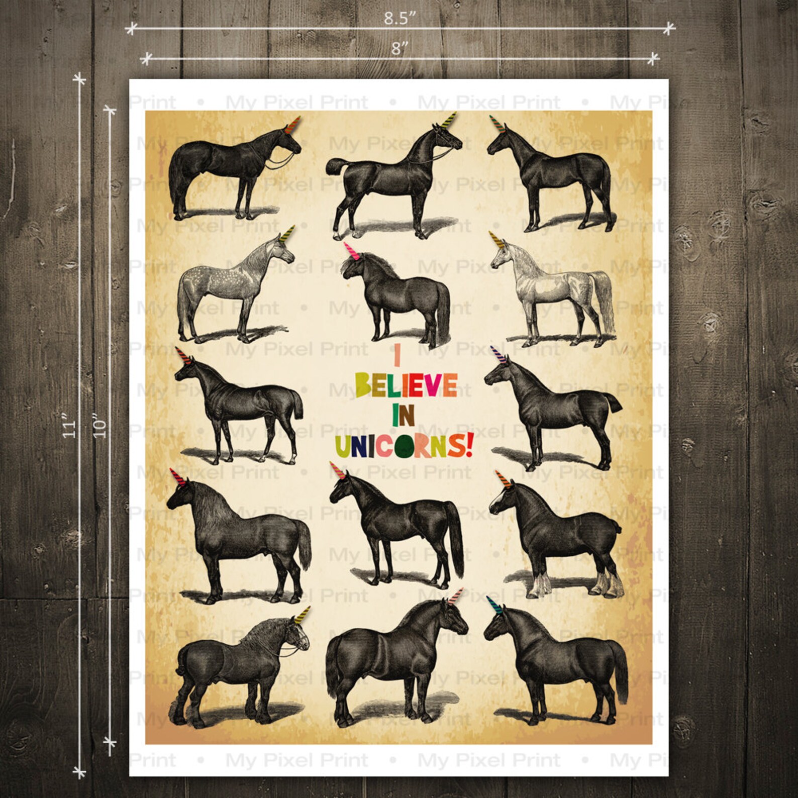 I Believe in Unicorns Printable Poster Wall Art Motivational - Etsy
