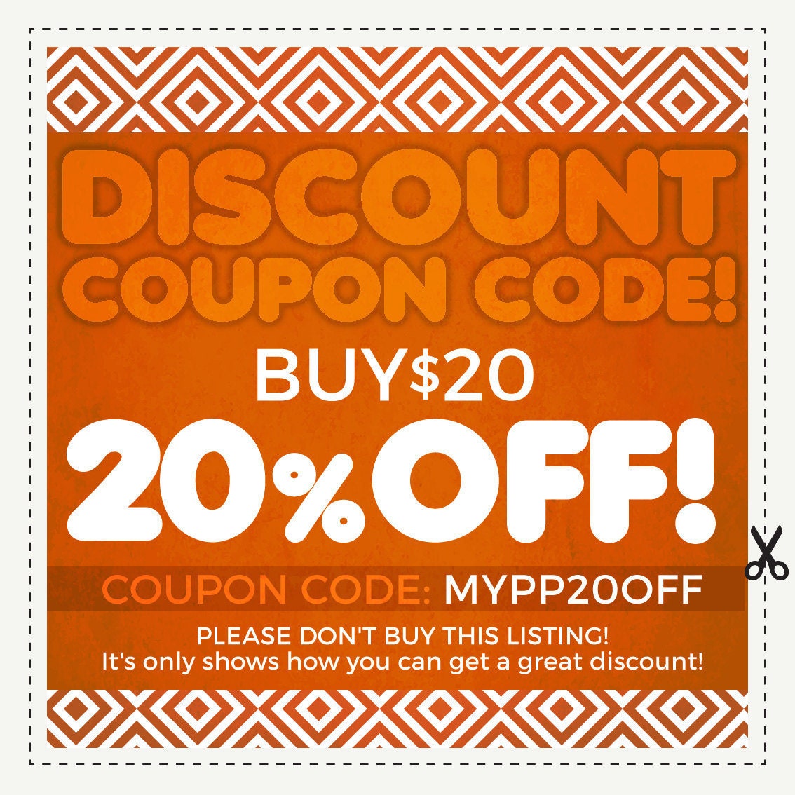 DISCOUNT COUPON CODES 20% Off Sale coupon code. Save Money | Etsy