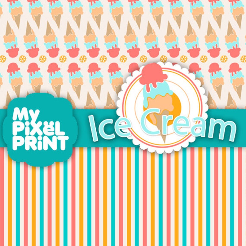 Ice Cream Treat Sweets Frozen Popsicle Scoops Dessert Etsy