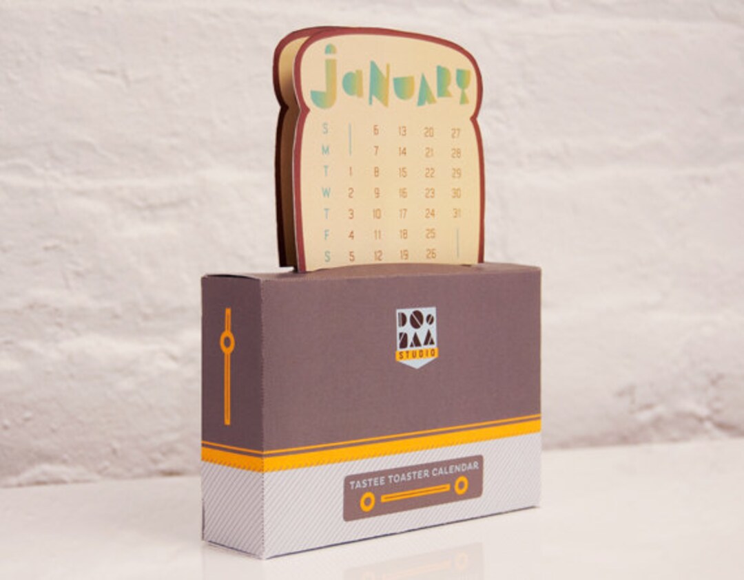 Tastee Toaster Desktop Calendar 2024 paper Toy LIMITED QUANTITY Etsy