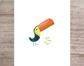 Hippo Hop - Toucan Print 8x10