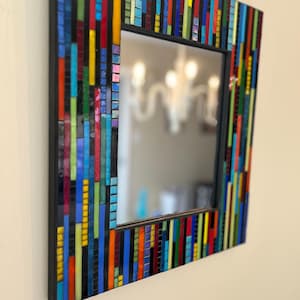 Multi-colored mosaic mirror