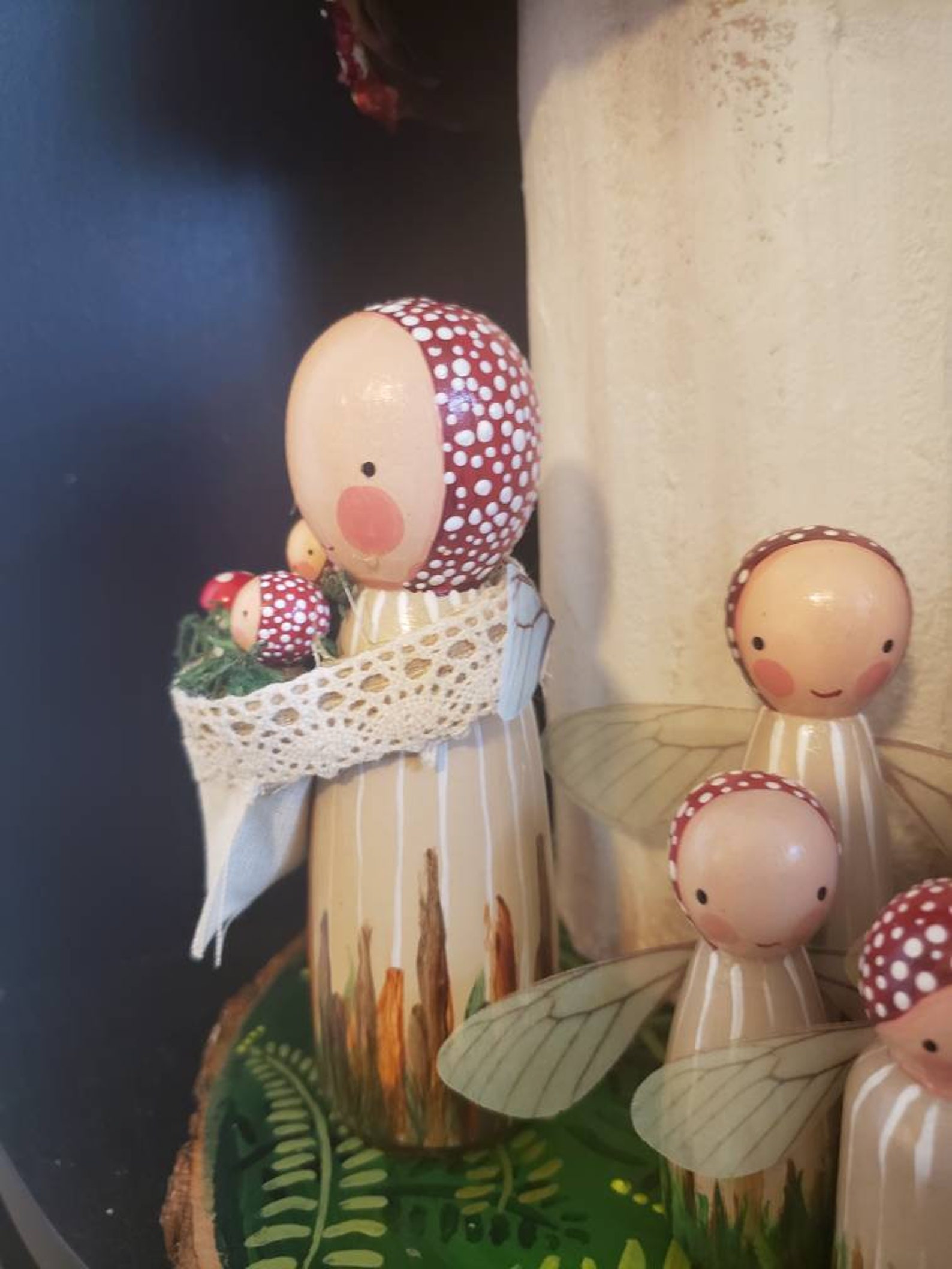 Mushroom Fairy Mum Peg Doll - Etsy