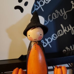 Halloween witch peg doll