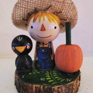 Kokeshi style peg doll fall set