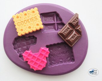 Fudge stripes cookie mold soap mold food mold bakery mold soap molds silicone polymer clay molds bakery molds cookie press molds clay mold