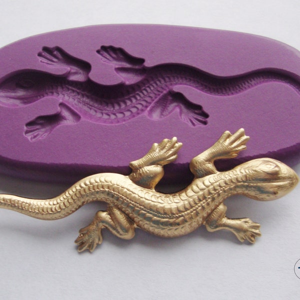 Lizard Gecko Salamander Mold/Mould - Silicone Molds - Polymer Clay Resin Fondant Cake Decorating Mold