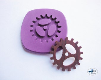 Gear Mold 5 - Industrial Steampunk Cog Gear - Wheel Mold - Silicone Molds - Polymer Clay Resin Fondant