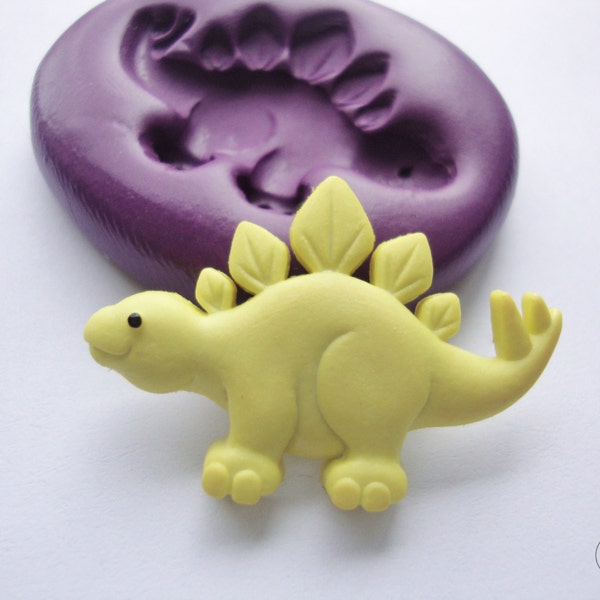 Dinosaur Mold - Stegosaurus Mold - Silicone Mold - Kids Crafts - Polymer Clay Resin Fondant