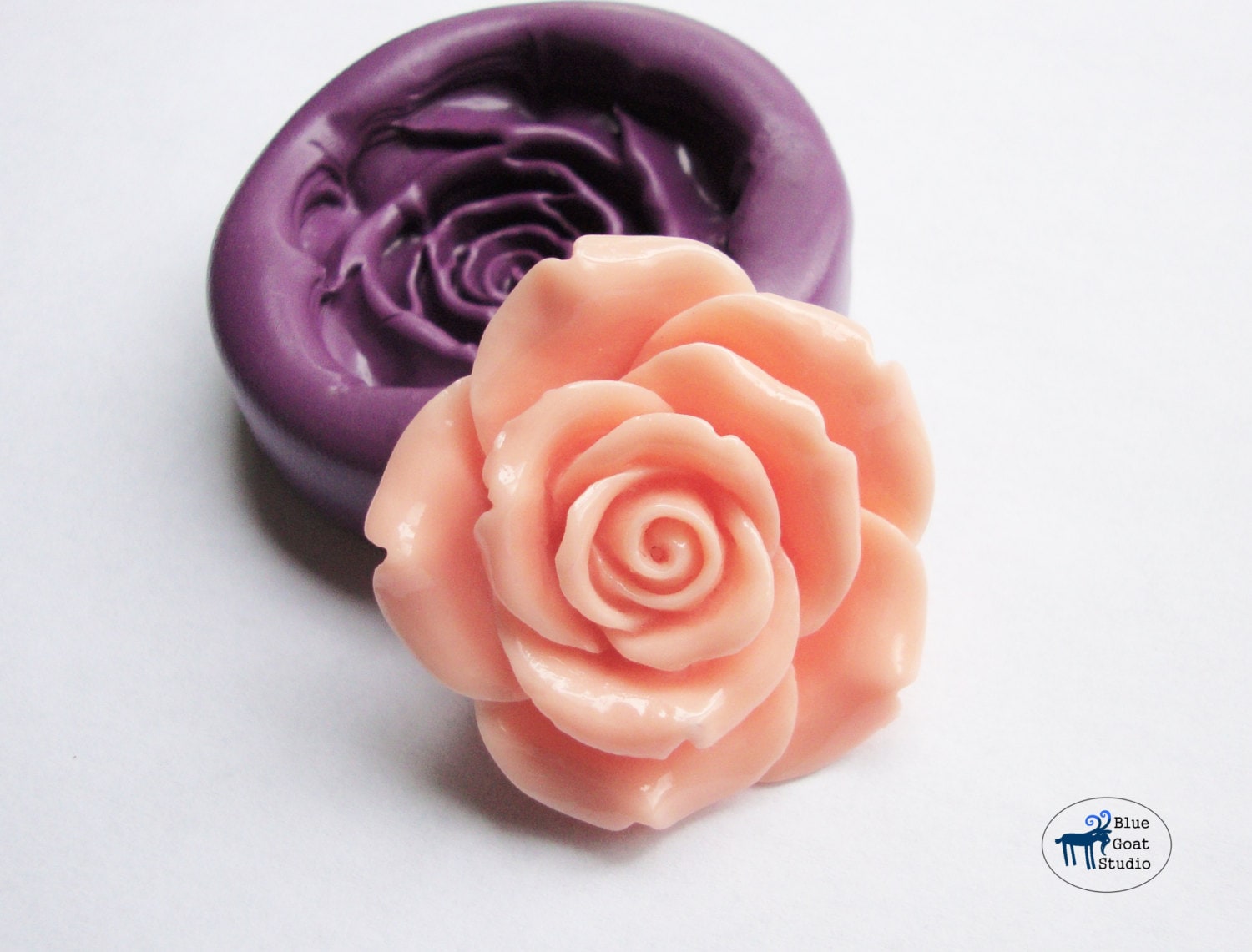 Cabbage Rose Mold/Mould - Silicone Mold - Flower - Polymer Clay Resin  Fondant