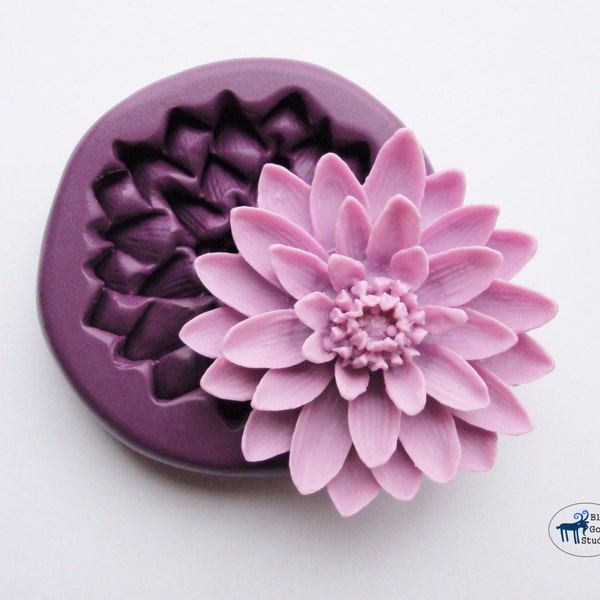 Water Lily Lotus Flower Mold/Mould -  Silicone Molds - Polymer Clay Resin Fondant