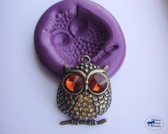 Owl Mold - Silicone Mold - Steampunk - Polymer Clay Resin Fondant
