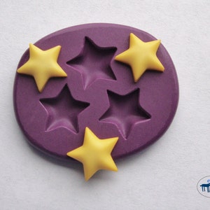 Small Star Trio Mold/Mould - Silicone Mold - Polymer Clay Resin Fondant