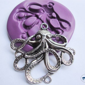 Octopus Mold - Silicone Mold - Steampunk - Polymer Clay Resin Fondant