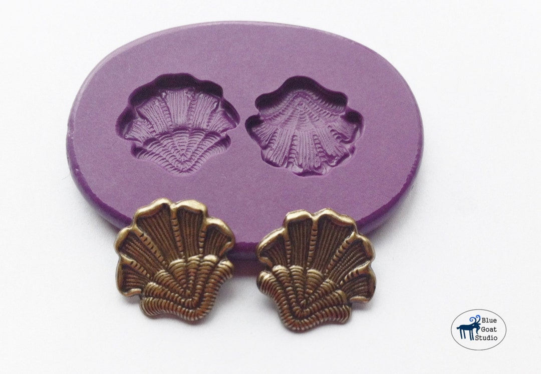 Clam Shell Duo Mold/mould Art Nouveau Fancy Seashell Silicone Molds