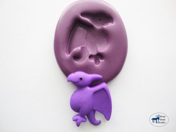 Dinosaur Mold Pterodactyl Mold Silicone Mold Kids Crafts Polymer Clay Resin  Fondant Soap Wax Candy 