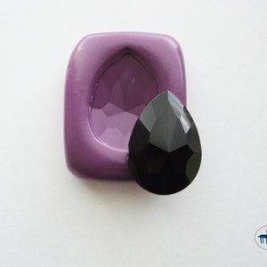 Tear Drop Faceted Gem Mold - Jewel Mold - Silicone Molds - Polymer Clay Resin Fondant Candy Chocolate