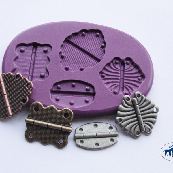 Multi Hinge Mold/Mould -Silicone Molds - Vintage Industrial Steampunk - Polymer Clay Resin Fondant