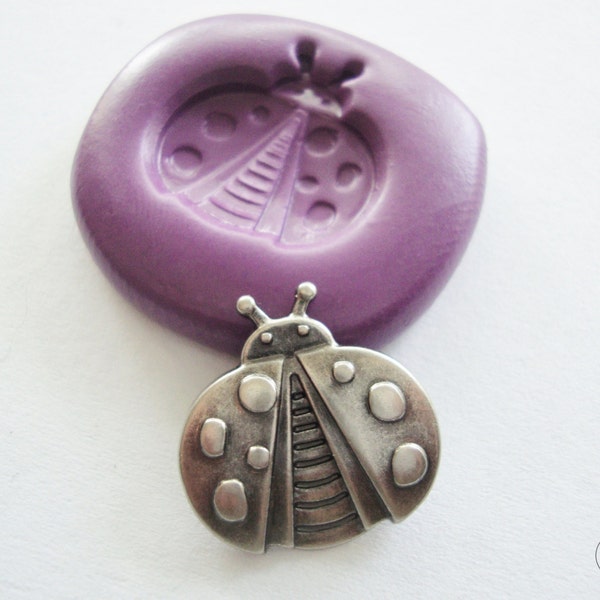 Ladybug Mold - Silicone Mold - Polymer Clay Resin Fondant Soap Wax Candy